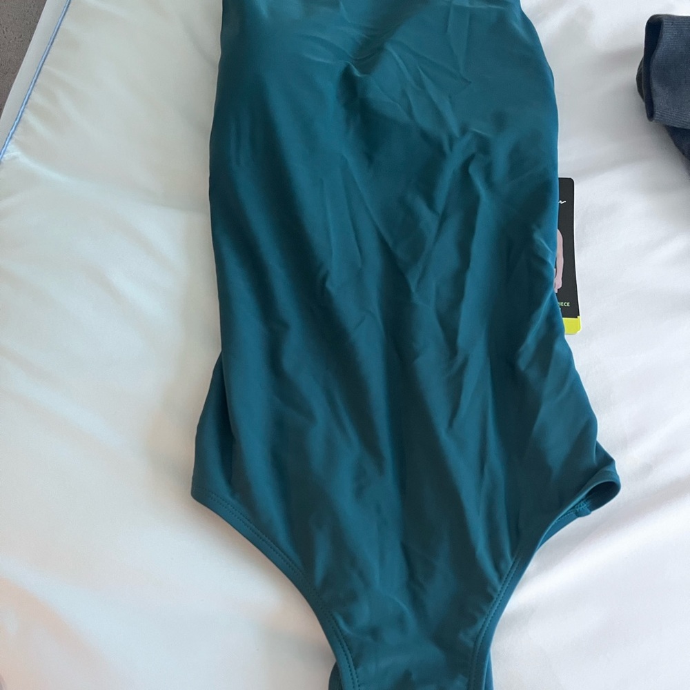 Eddie Bauer Teal One-Piece Swimsuit with Sleek Design